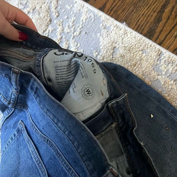 womens GAP best girlfriend high rise dark wash studied jeans - Picture 4 of 5